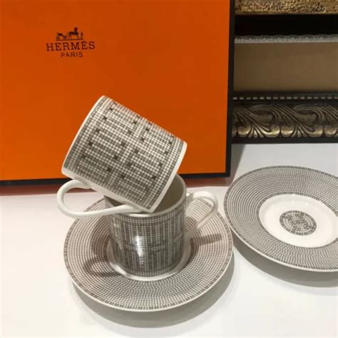 hermes arabic coffee cups|Hermes mosaique platinum set.